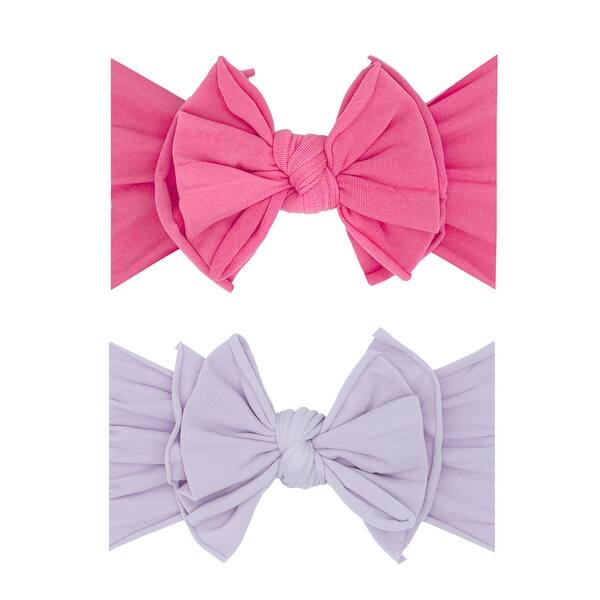 slide 2 of 8, Baby Bing® Set of Two FAB-BOW-LOUS® Headbands Hot Pink