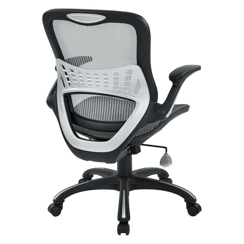 OS Home and Office Furniture Model Mesh Seat and Back Manager's Chair in Grey Mesh