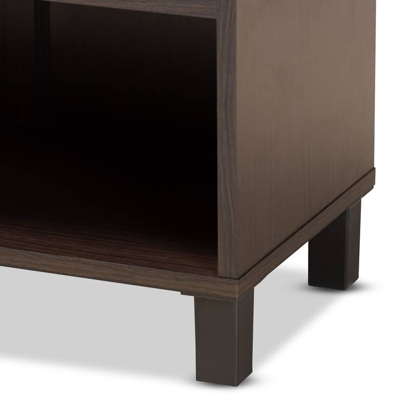 Rossin Modern 2-Door Entryway Shoe Storage Cabinet with Bottom Shelf