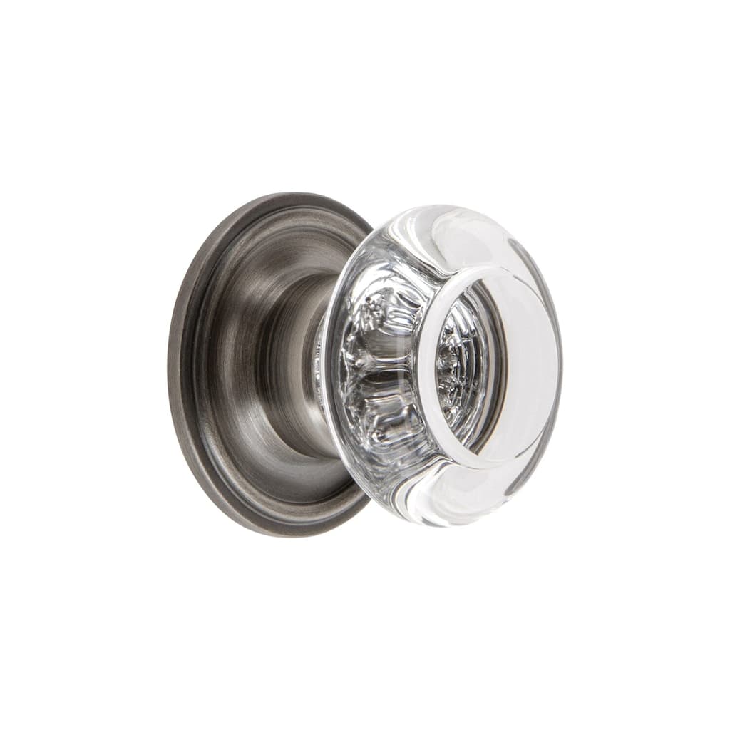 Grandeur BORD-CRYS-KNOB-GEO Bordeaux 1-3/8" Luxury Crystal Vintage