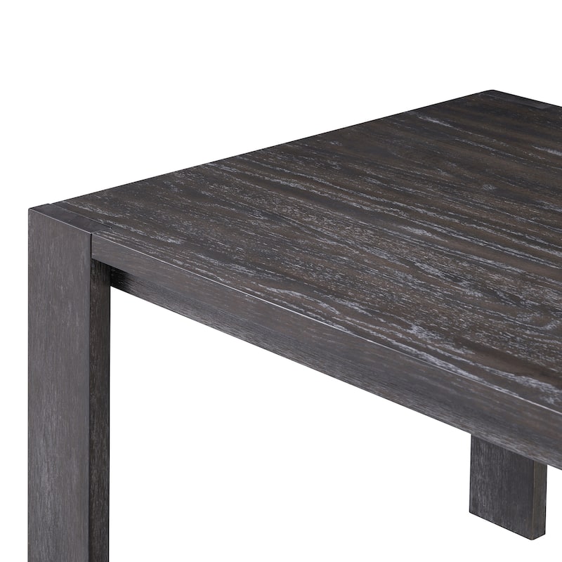 3-Piece Dining Table Set Espresso Breakfast Nook with 2 Dining Benches