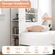 preview thumbnail 17 of 17, Twin Size Wooden Platform Bed Frame with Storage Headboard and 2-Tier Shelf