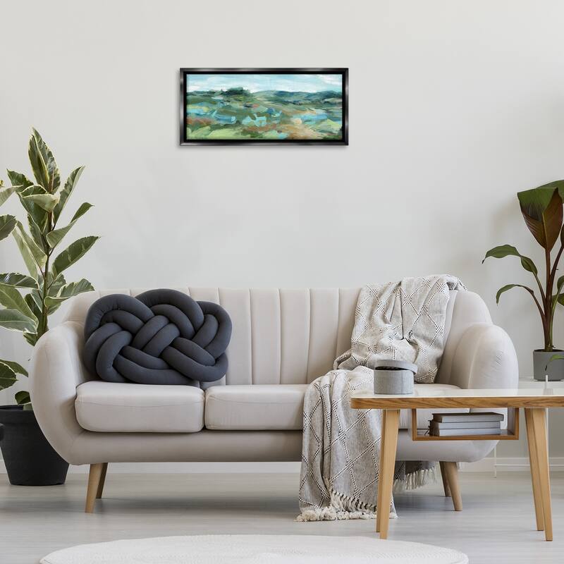 Stupell Painterly Landscape Greenery Framed Floater Canvas Wall Art Design By Carol Robinson