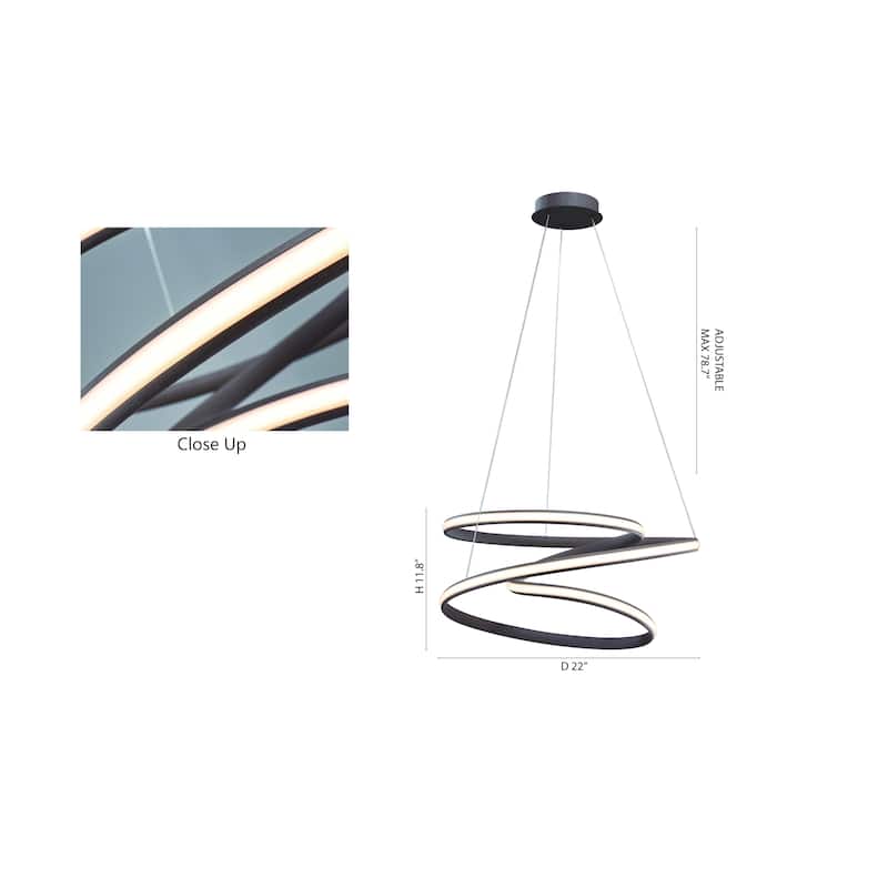 4-Light Dimmable Satin Coffee LED Chandelier With White Acrylic Diffusers