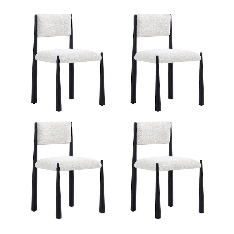 Manhattan Comfort Lennor Metal Boucle Side Chair Set of 2