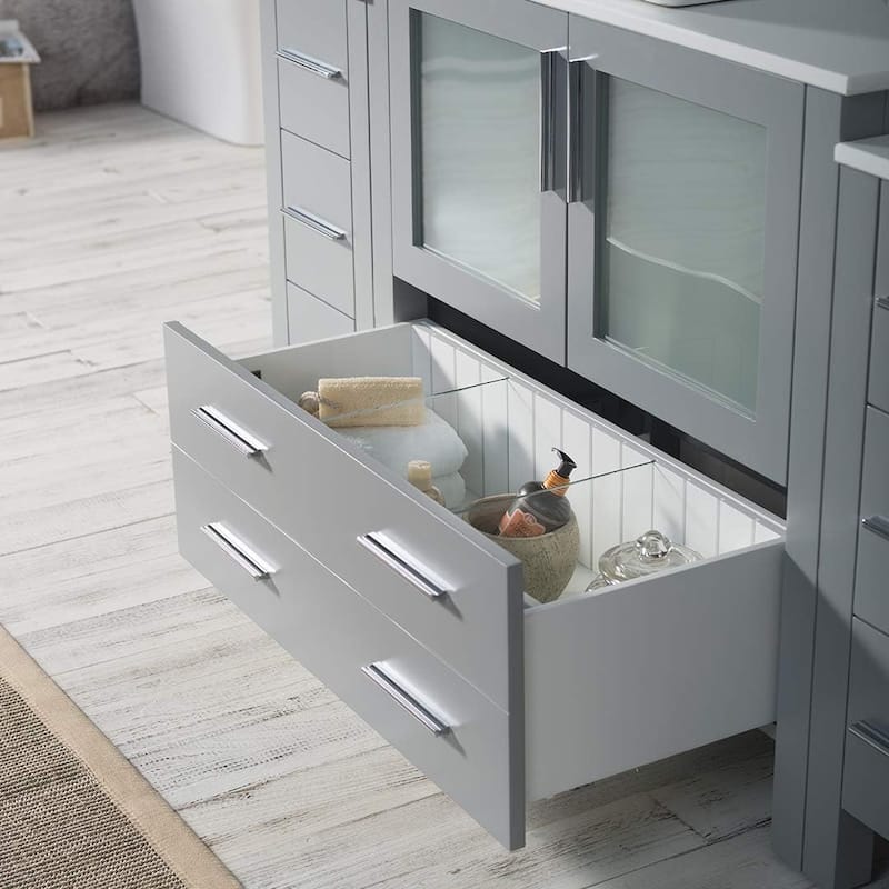Blossom Sydney 60 Inch Bathroom Vanity with 2 Side Cabinets & Mirrors