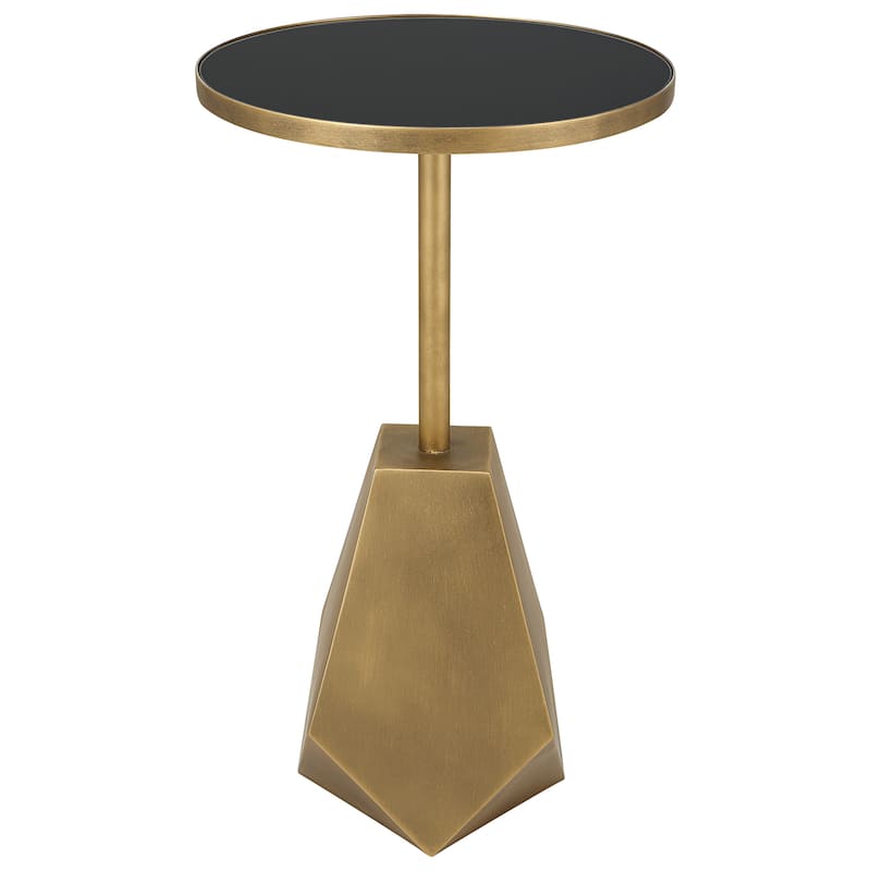 Uttermost Comet Geometric Bronze Accent Table - 14"W x 24"H x 14"D