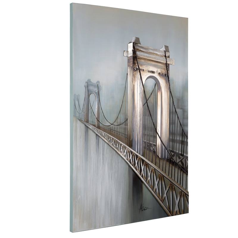 Yosemite Home Decor 'Gateway to the City' Original Hand-Painted Canvas Art - Multi-Color