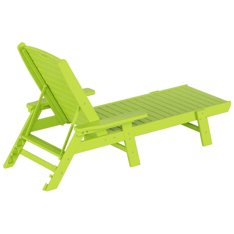 Laguna Hdpe All Weather Outdoor Patio Pool Reclining Chaise Lounge