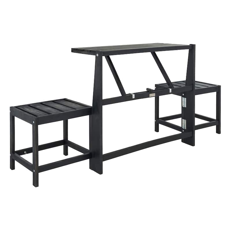 SAFAVIEH Outdoor Amina Transformer Bench - 63Wx20Dx32H