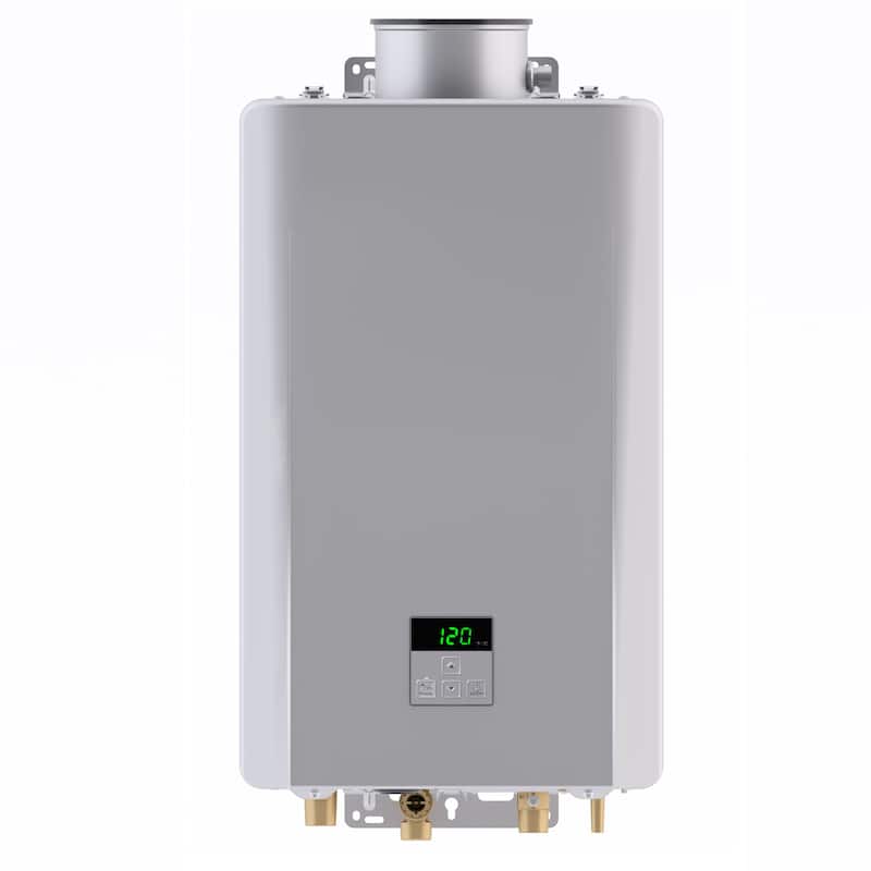 Rinnai RE140IP 5.3 GPM 140,000 BTU 120 Volt Liquid Propane Tankless - Silver