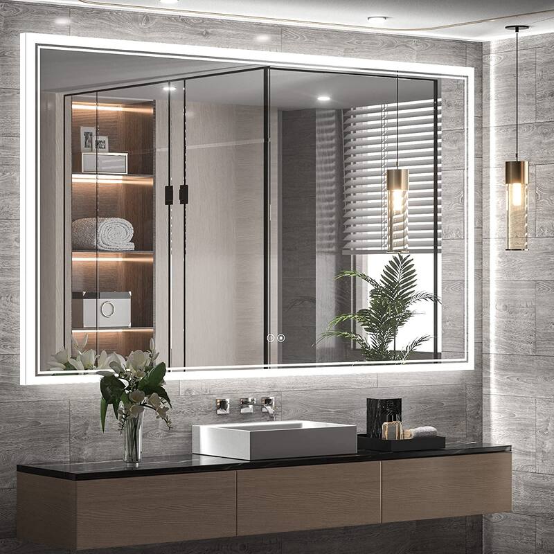 TokeShimi LED Bathroom Vanity Mirror, Anti-Fog Dimmable Wall Mirror - 48x30