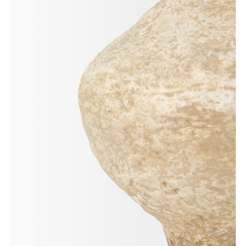 Ritu Small Beige Paper Mache Pot Vase