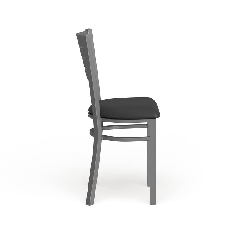 Slat Back Metal Restaurant Chair - 16.5"W x 19"D x 33.5"H - 16.5"W x 19"D x 33.5"H