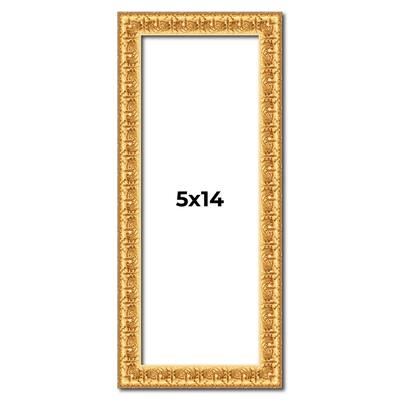 5x14 In Frame Gold Real Wood Picture Frame