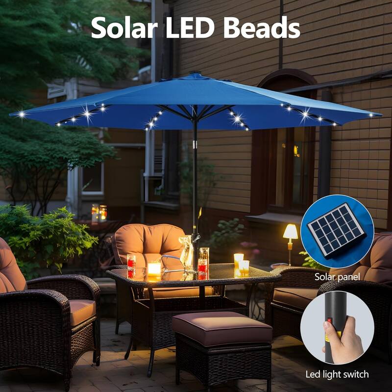 Large Outdoor Patio Umbrella with Push Button Tilt