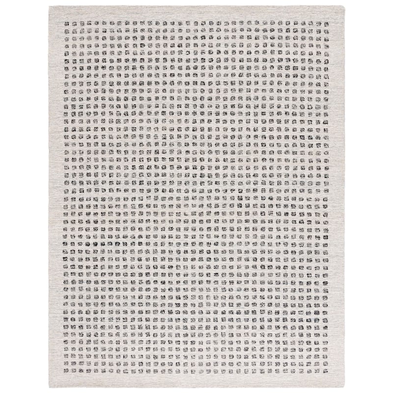 SAFAVIEH Handmade Ebony Alyona Modern Rug - 6' Square - Beige/Black