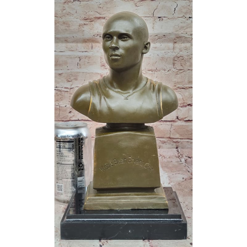 Bronze Bust Sculpture Of Kobe Bryant On Marble Display Base Limited Edition Numbered