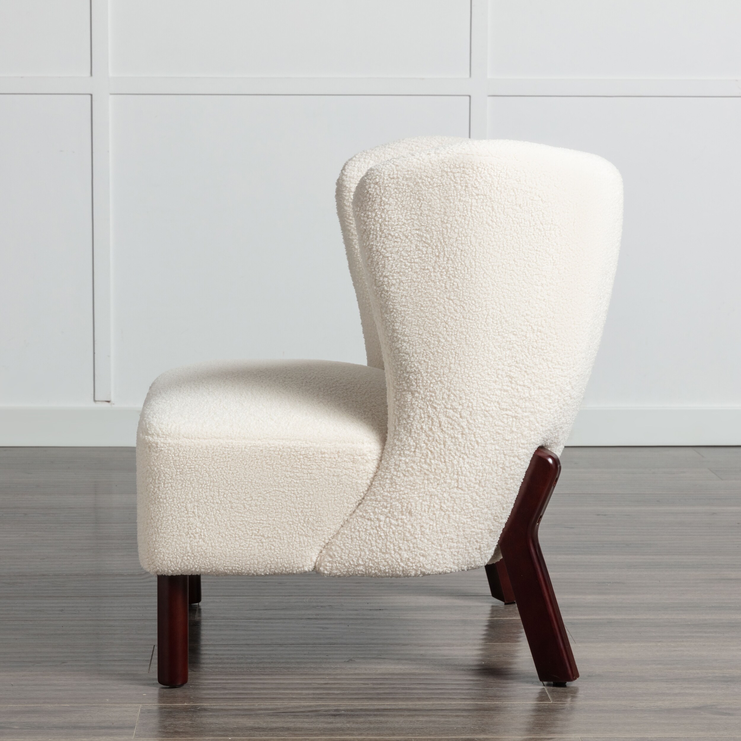 Cream reading chair top