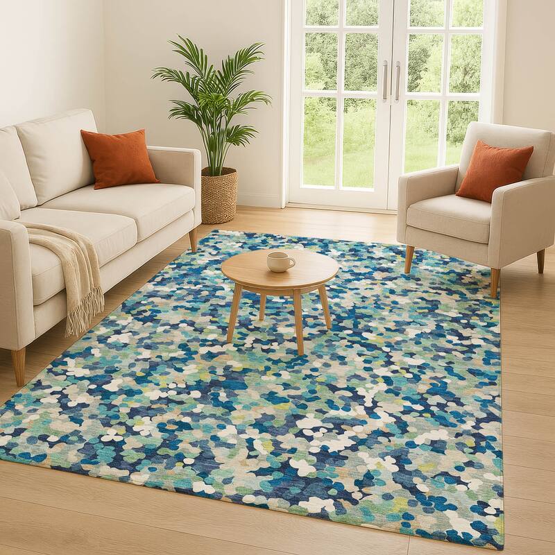 Machine Washable Indoor/ Outdoor Contemporary Halia Chantille Rug