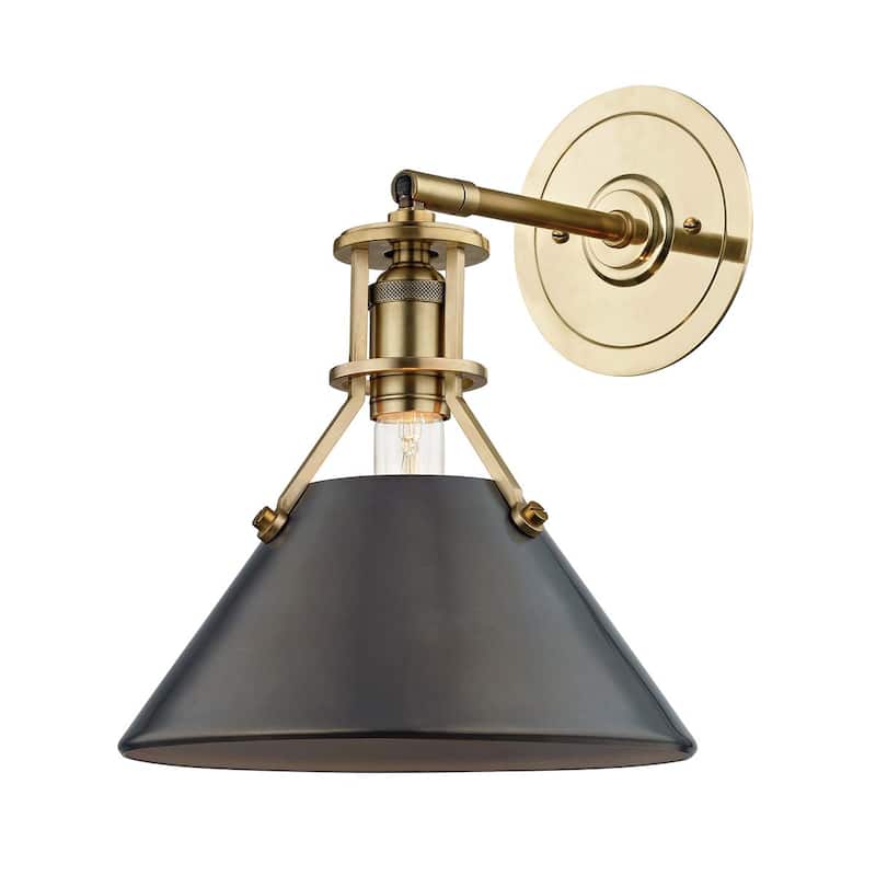 Hudson Valley Lighting METAL NO. 2 Single Light 11" Tall Wall Sconce - Antique Distressed Bronze