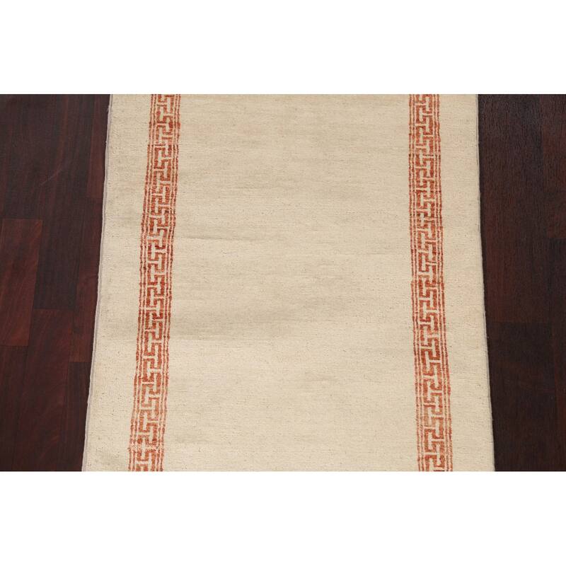 Gabbeh Kashkoli Runner Rug Wool Hand-knotted Oriental Hallway Carpet - 2'8" x 8'9"