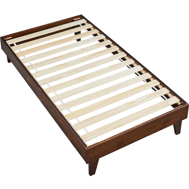 Yaheetech Wood Bed Frame Wooden Platform Bed Frame with Wood Slat