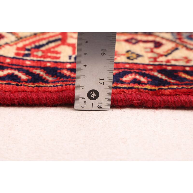 ECARPETGALLERY Hand-knotted Andelz Red Wool Rug - 3'5 x 10'4