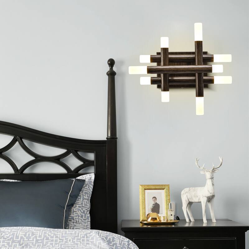 Bella Depot Wall Light Farmhouse Dimmable LED Sconce with Remote 13" x12"