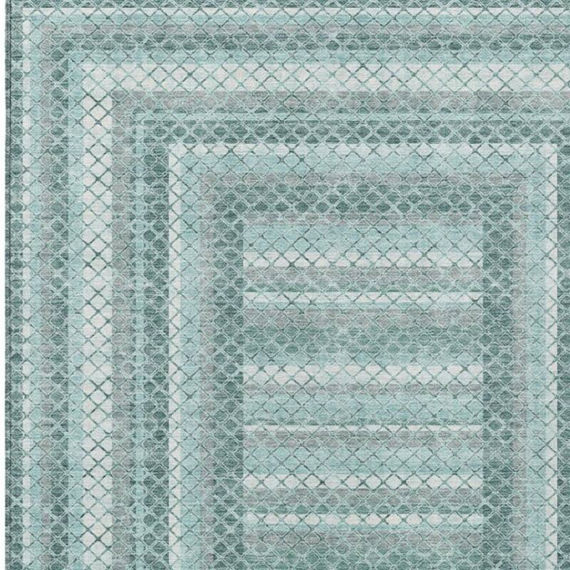 HomeRoots Geometric Transitional Rectangle Outdoor Rug