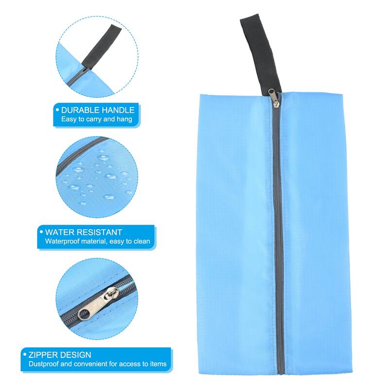 4pcs Waterproof Shoes Bags, 34.5 x 17cm Travel Shoe Organizer Bag Sky Blue Green - Sky Blue, Green