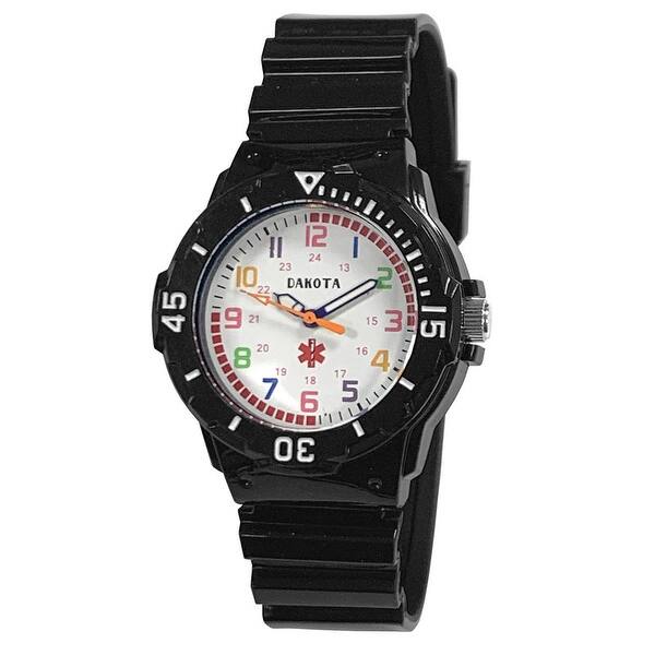 slide 1 of 3, Dakota Women's Petite 33mm Plastic Water Resistant Nurse Watch Black
