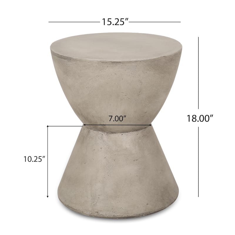 Yadira Lightweight Concrete Side Table by Christopher Knight Home