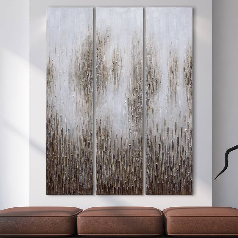 Dreamy Field Textured Metallic Hand Painted Canvas Wall Art by Martin Edwards