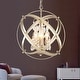 preview thumbnail 1 of 24, Maxax 4-Light Unique/Statement Globe Chandelier with Crystal