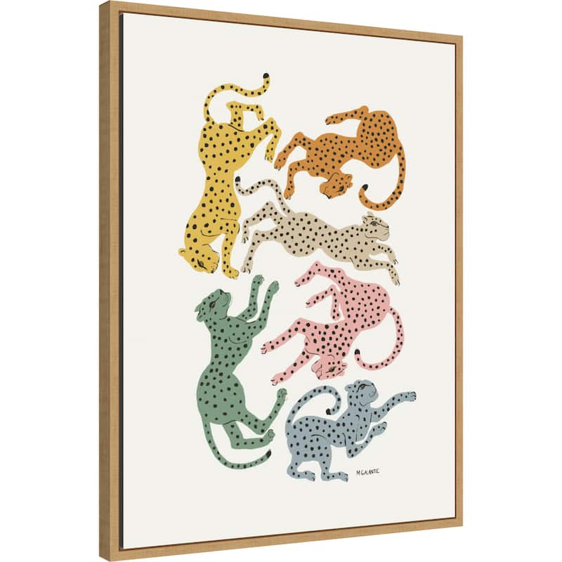 Colorful Cheetahs by Megan Galante Framed Canvas Wall Art