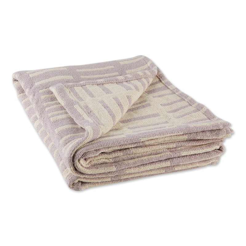 DII Dusty Lilac Urban Jacquard Throw - Dusty Lilac