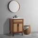 preview thumbnail 40 of 45, Javer Bohemian Rattan Freestanding 2-Shelf Bath Vanity Cabinet Base Only (Sink Basin not Included)