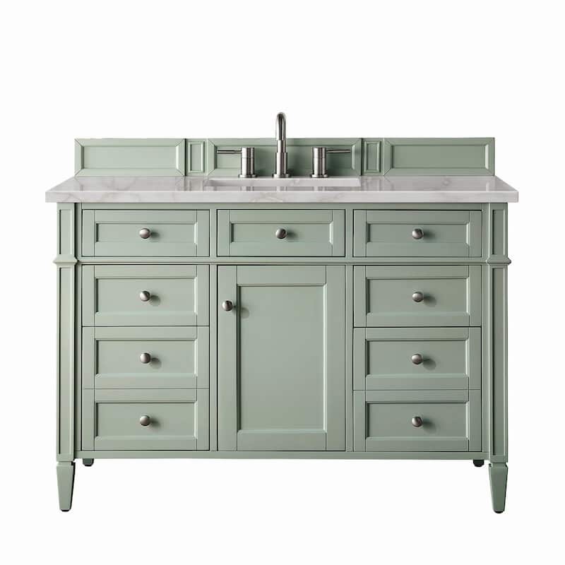 James Martin Vanities 650-V48-3VSL Brittany 48" Single Basin Poplar - Sage Green