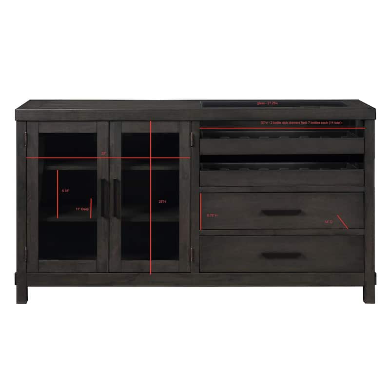 Steve Silver Nevada Dusky Cedar Farmhouse Server