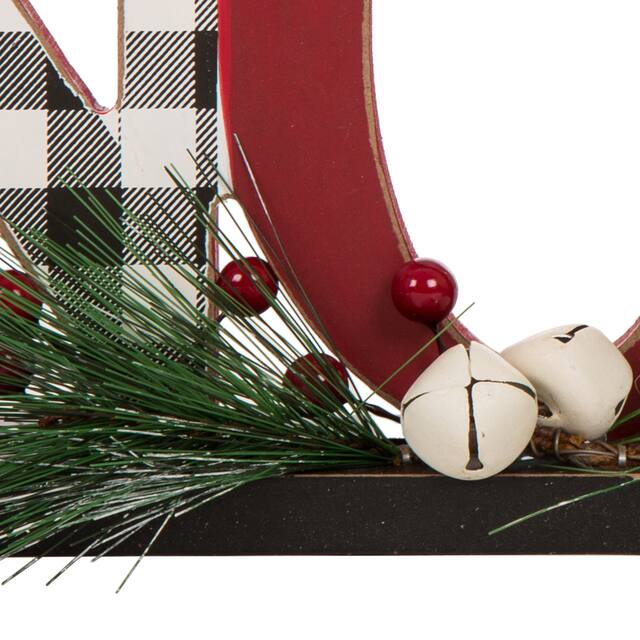 Glitzhome Christmas Wooden Word Table Decor