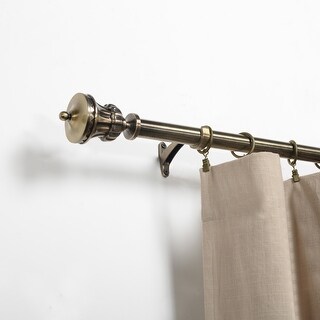 Superior Baton Brass Stainless Steel and Expandable Curtain Rod - Bed ...