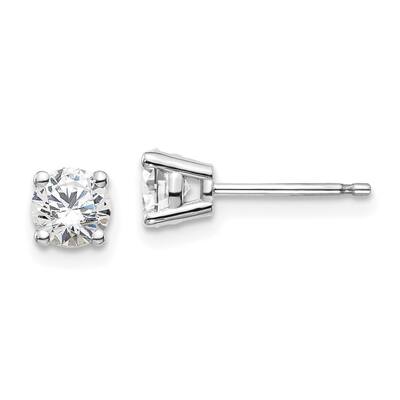 14k White Gold Certified Lab Grown Diamond Stud Earrings (3/4 cttw, Clarity- SI1-SI2, Color- G-H)