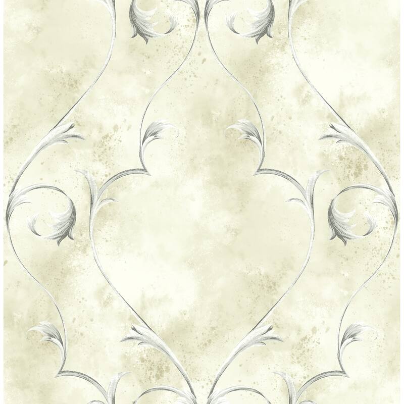 Seabrook Designs Villa Scroll Frame Unpasted Wallpaper