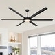 preview thumbnail 3 of 22, MLiAN 96 In. 6 Aluminium Blades Indoor Ceiling Fan with Light Kit and Remote - 96" Black