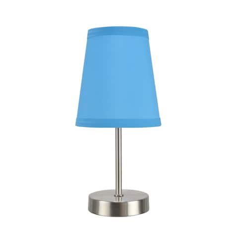 Aspen Creative 1-Pack Set - One-Light Candlestick Table Lamp, Contemporary Design in Satin Nickel, 10" High - SATIN NICKEL