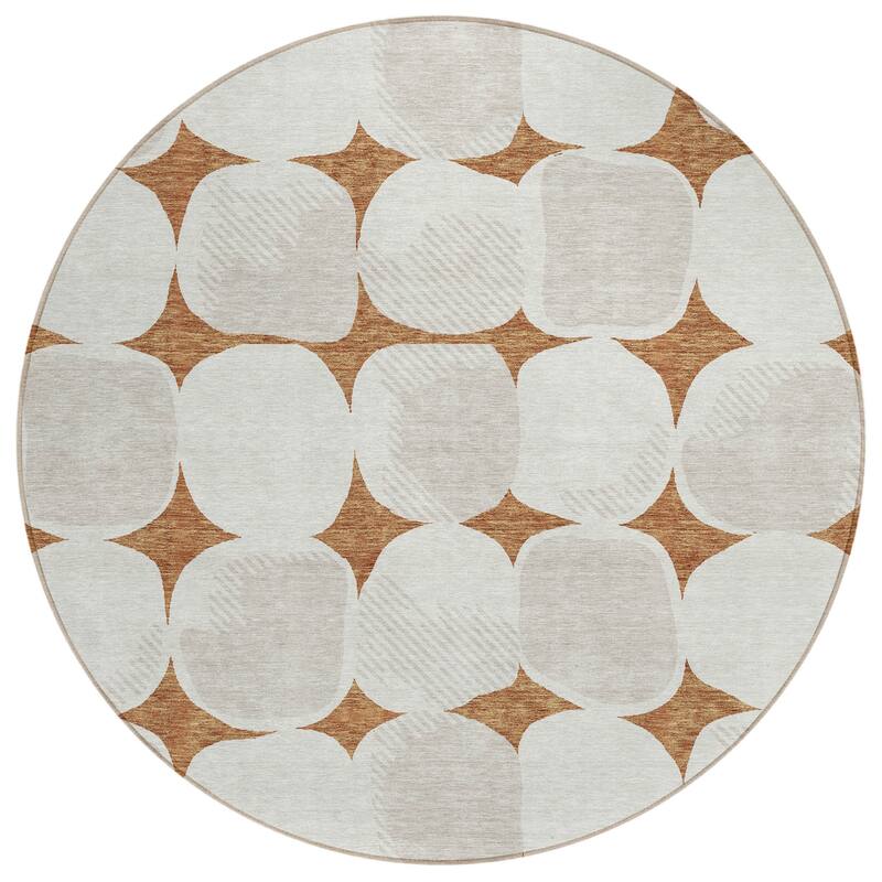HomeRoots Abstract Transitional Rectangle Outdoor Rug