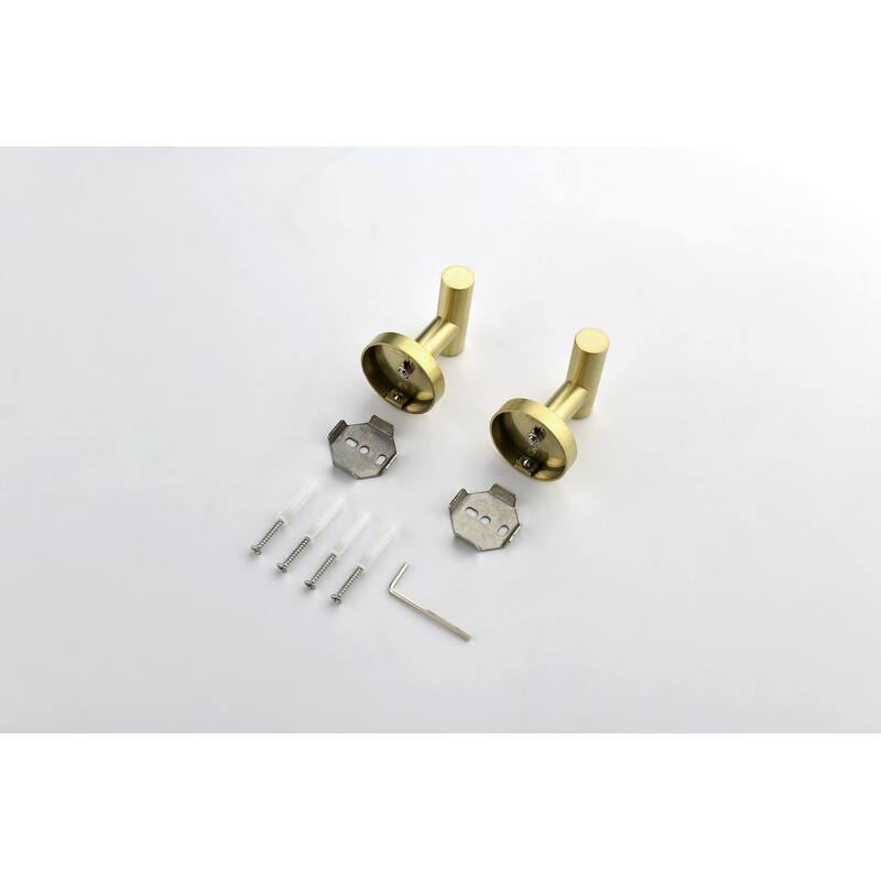 Modern 6 Piece Stainless Steel Bathroom Towel Rack Set Wall Mount
