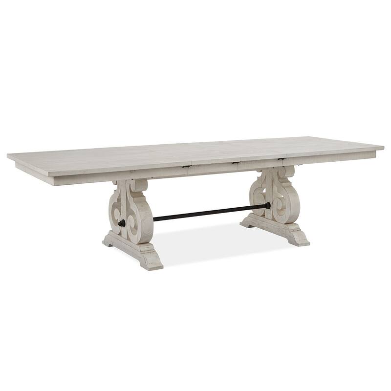 Magnussen Home Bronwyn Alabaster And Toasted Nutmeg Extendable Rectangular Dining Table - 40''W x 80''D x 30''H