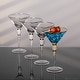 preview thumbnail 2 of 23, Premium Clear Stem Crystal Martini Glasses with Rim and Diamond-like Rhinestones, Elegant 10oz Glassware Set for Cosmopolitan
